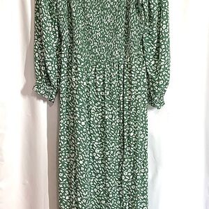 Pinup Fashion Green Floral Women's Dress